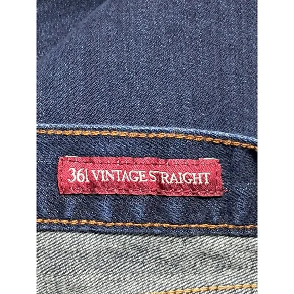 Lucky Brand 361 Jeans Mens Size 32 x 30 Vintage Straight Dark Wash Cotton Denim - Picture 5 of 13